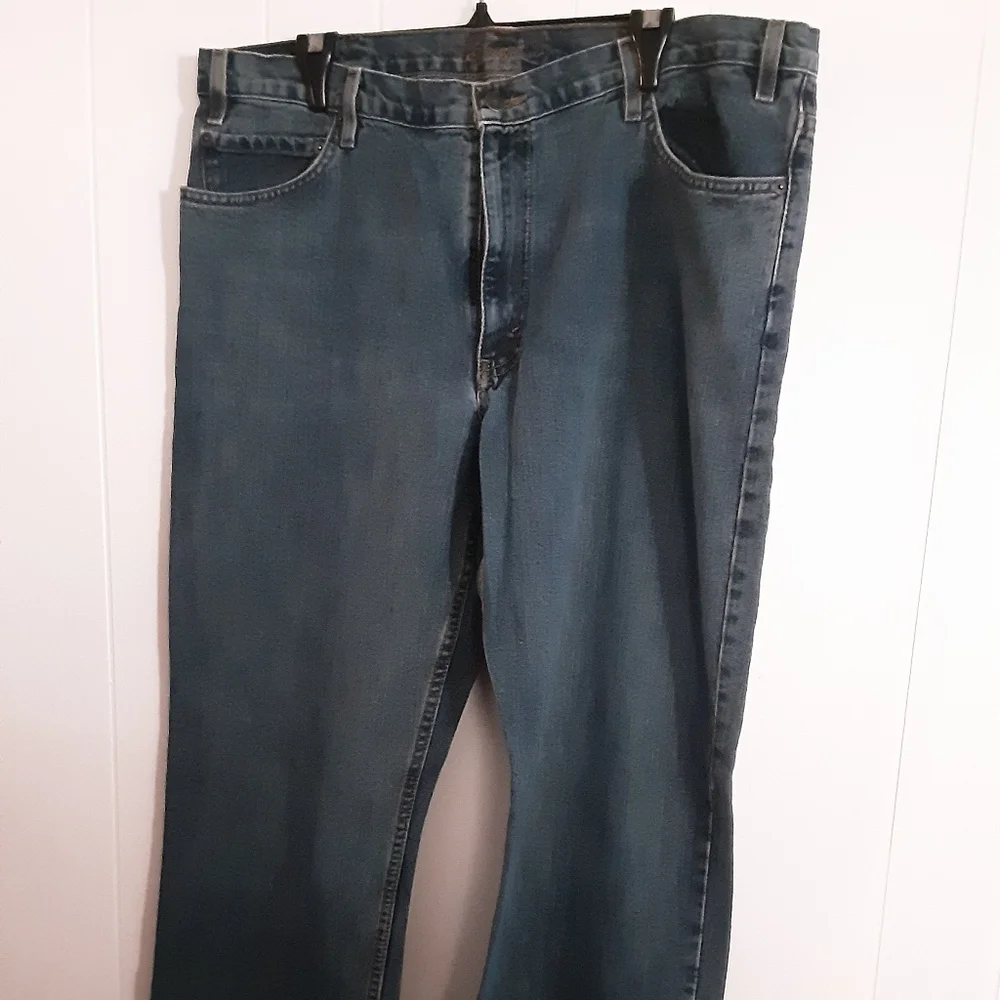TWO Pair Of Eddie Bauer Classic Blue Denim Jeans - Picture 3 of 15